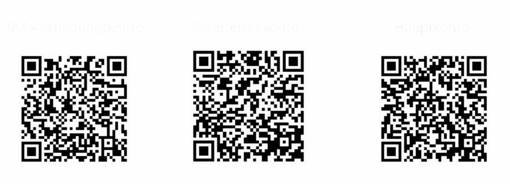 Bankverbindungen QR Codes